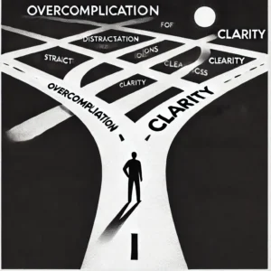 Image of overcomplicating vs Making Progress
